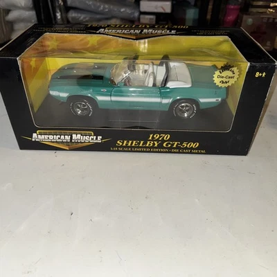 American Muscle 1970 Shelby GT-500 1:18 Scale Die Cast Exclusive Color Teal Blue - Image 1 of 4