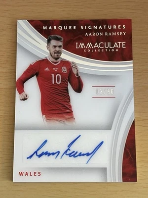 2017 Panini Immaculate Collection - Marquee Signatures Aaron Ramsey #Ms-Ar /50   - Image 1 of 2