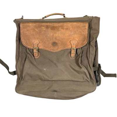 Bolsa de ropa de lona y cuero Cabelas vintage equipaje viaje caza exterior Foto 1 de 4