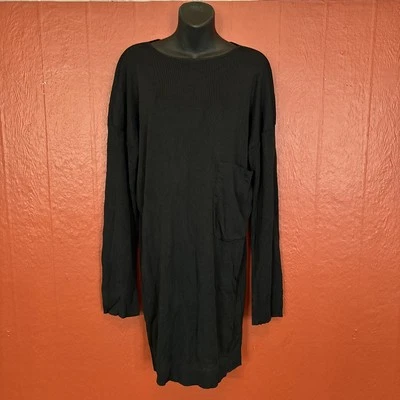 Vestido Camiseta Vintage Karl Lagerfeld Hasta la Rodilla Viscosa Talla 38 Euro 6 EE. UU. Negro Foto 1 de 4