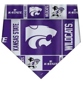 KANSAS STATE WILDCATS PERRO GATO BANDANA PREMIUM SOBRE COLLAR PEQUEÑO MEDIANO GRANDE - Imagen 1 de 1