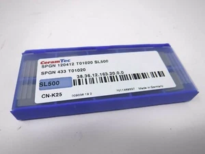 Confezione da 10 inserti in ceramica CeramTec 120412 T01020 SL500 *NUOVI*  - Foto 1 di 3