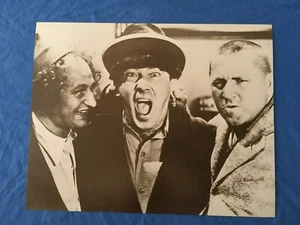 Comedia Bufonada Larry Curly Moe Negro/Blanco Estampado THREE STOOGES 11""x14"" Negro/Blanco - Imagen 1 de 6