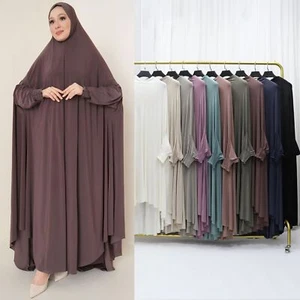 Ramadan Gebet Abaya Burka Niqab über Kopf Khimar Full Cover Kaftan Frauen Roben - Bild 1 von 34