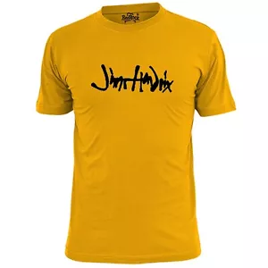 Mens Hendrix Signature T Shirt Rock Blues Guitarist Jimi - Picture 1 of 2
