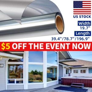 One Way Mirror Tint Window Film Privacy Protect UV Reflective Sun Block For Home - Picture 1 of 13