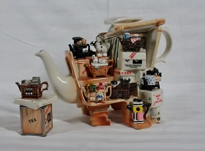 RARE CARDEW LIMITED EDITION MARKETPLACE STALL  #3094 OF 5000 TEAPOT & CRATE  NEW - Image 1 of 4