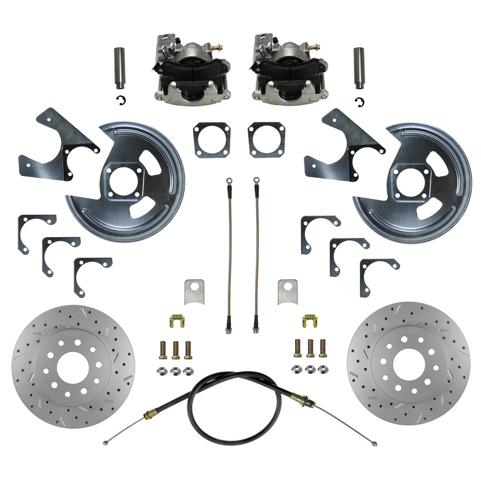 Conversão de freio a disco traseiro Chevrolet Nova 1968-1979 com rotores perfurados - Imagem 1 de 4