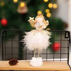 White Net Dress Standing snowman Doll Fairy Christmas Tree Decoration Traditiona