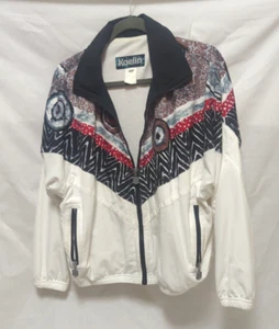 Vintage Large Retro Abstract Multicolor Jacket Women’s Kaelin Full Zip 80s 90s - Picture 1 of 7