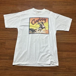 Camisa Vaquera Occidental De Colección XL S/S Caballo Ganado Embalaje Caja Clásica Camiseta EE. UU. 80s - Imagen 1 de 10