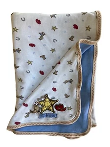Carter’s Just One Year Little Sheriff Cowboy Lovey Blanket Reversible (READ) - Picture 1 of 13