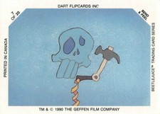 1990 Dart Cartoon Sticker card  Beetlejuice # 7
