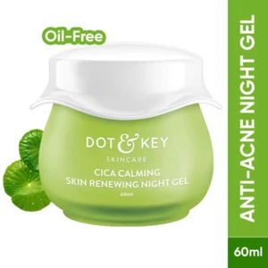 Dot & Key Cica Niacinamide Night Gel Moisturizer For Acne & Dark Spots (60ml) - Picture 1 of 6