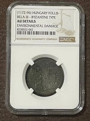 Hungary Bela III 1172-1196 A.D. NGC AU Details Byzantine Empire - Image 1 of 3