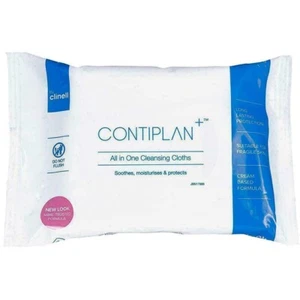 Clinell CONTIPLAN~Continence Cleaning Cloths~4 x Pack of 8~Total of 32 wipes!!!