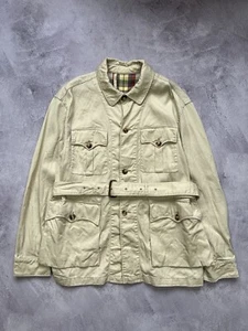 Polo Ralph Lauren Type 1 Multicpocket Gentleman Clothing Jacket Men's L 70% Lino - Picture 1 of 12