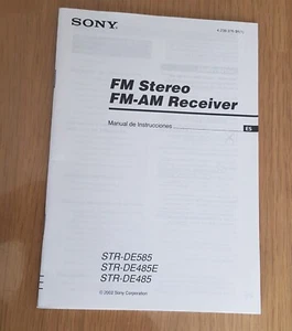 Sony STR-DE585, STR-DE485E, STR-DE485 "ES" Operating Instructions - Bild 1 von 1