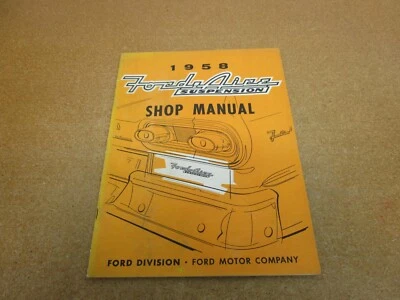 1958 Ford Aire suspension Fairlane shop service supplement manual ORIGINAL - Image 1 of 4