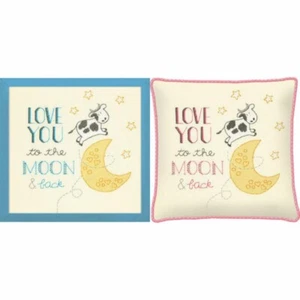 Diy Needlepoint Cross Stitch "To The Moon" Embroidery Kit. Unprinted Сanvas - Picture 1 of 3