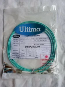 2 x Meter (6ft) LC to LC Duplex OM3 Fiber Optic Patch Lead Multi Mode - Picture 1 of 1