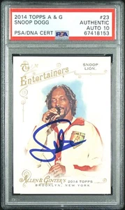 Snoop Dogg Signed 2014 Topps Allen & Ginter Rookie Card #23 Psa GEM MINT 10 AUTO - Picture 1 of 2