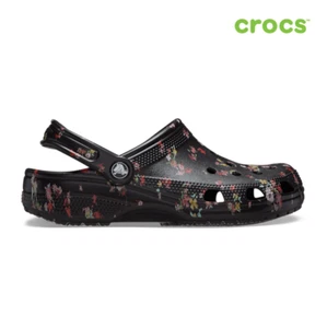NEW CROCS Classic Ditsy Floral Clog 210397 Black UNISEX SIZE - Picture 1 of 5