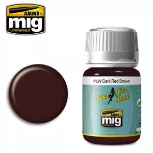 Ammo Of Mig Jimenez PANEL LINE WASH DARK RED BROWN 35 ml #1605 - Picture 1 of 3