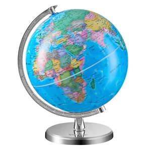 Globe mondial rotatif VEVOR avec support 8 po/203,2 mm globe géographique éducatif - Photo 1 sur 12