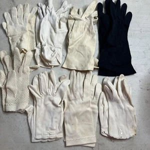 Lot de 8 gants femme vintage voir description et photos pour détails un cuir - Photo 1/9
