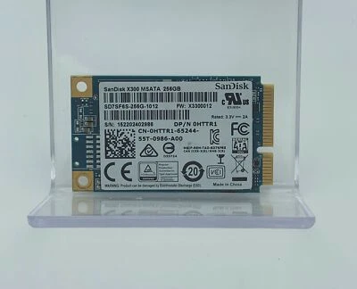 SanDisk X300 256GB mSATA SSD Solid State Drive SD7SF6S-256G-1012 0HTTR1 Tested - Image 1 of 2