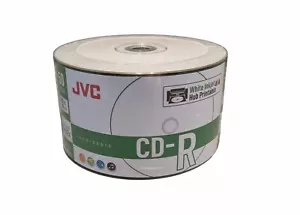 50 x JVC Professional Grade CD -R 52X - Full Hub White Inkjet Printable CDR - Picture 1 of 6