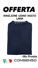 Maglione Uomo CONSENSO Girocollo MISTO LANA INVERNALE CASHMERE 4 Colori