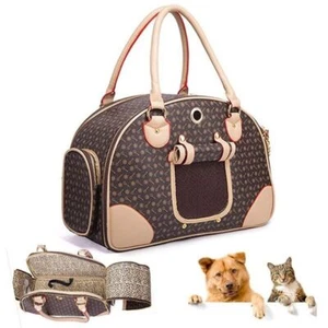 Borsa a mano portatile per cane portatore cucciolo gatto tote gabbia da trasporto viaggio all'aperto - Foto 1 di 13