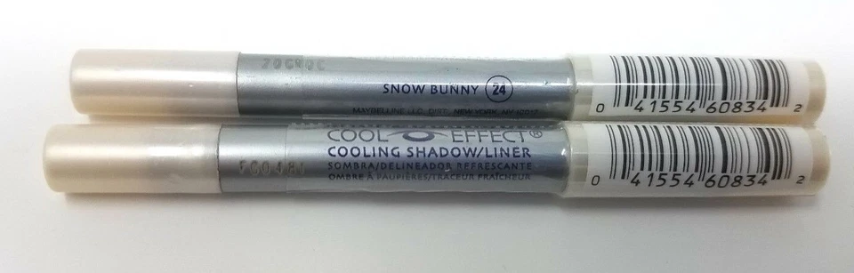 (2) Maybelline Cool Effect Cooling Shadow/Liner 24 Snow Bunny 0.07 oz NEW SEALED - Image 1 of 1