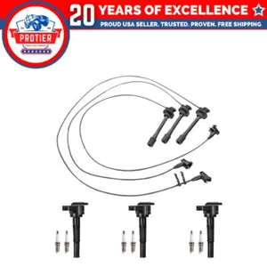 Set of 3 Ignition coil + Wire Set + Spark Plug Compatible with Toyota Tacoma - Picture 1 of 1