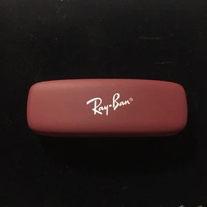 Ray-Ban Case Hard Clam Shell Snap Shut Eye Glass Sunglasses Case Barn Red Maroon - Picture 1 of 19