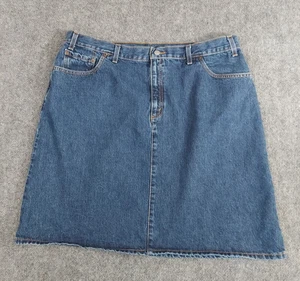 Levis Denim Skirt Womens 16 W 550 Blue Medium Wash Knee Length Vtg Straight - Picture 1 of 12
