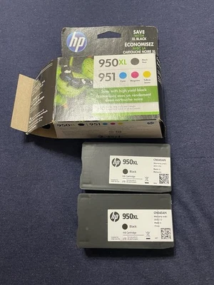 Cartucho de tinta negra HP Ink 950 XL original - Lote de 2 cajas abiertas Foto 1 de 2