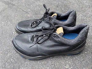 ECCO Track Hiking Shoes Mens 43 US 9 9.5 Black Leather Waterproof Gore Tex Nice - Picture 1 of 13