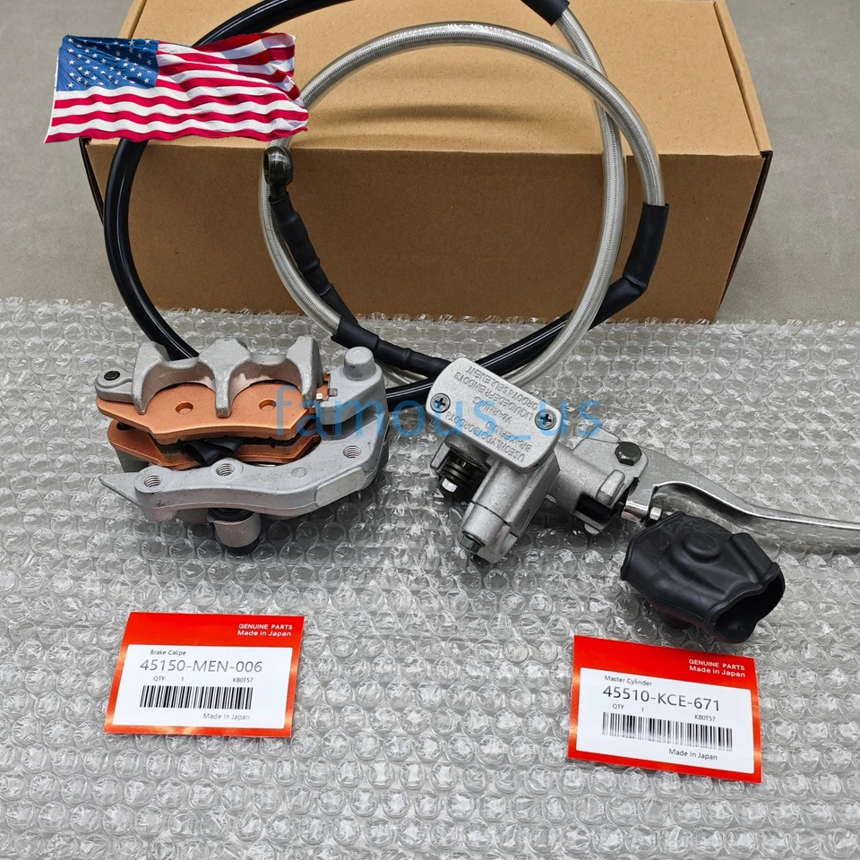 KIET Front Brake Caliper Master Cylinder w/Hose For Honda CRF 250R 2004-2017 - Image 1 of 4