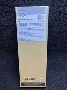 Original Epson Tintenpatrone Light Black T55K7 Datum: Oktober 2026 - Bild 1 von 6