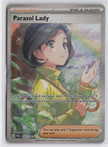 Pokemon Parasol Lady - 255/182 Holo Special Illustration Rare SV04: Paradox Rift - Picture 1 of 2