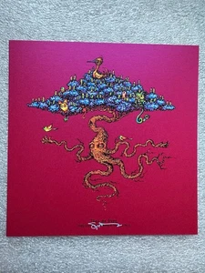 Marq Spusta signiert Baum frei sein auf fuchsia rotem Papier 5x7 Druck UV Tinten - Bild 1 von 3