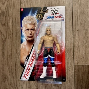 Figura de acción de lucha libre de juguete Mattel Cody Rhodes - WWE Main Event 153 - Imagen 1 de 6