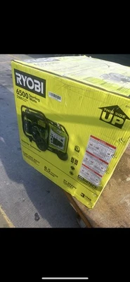 Generador portátil a gasolina RYOBI 6.500 vatios con sensor de apagado de CO Foto 1 de 4