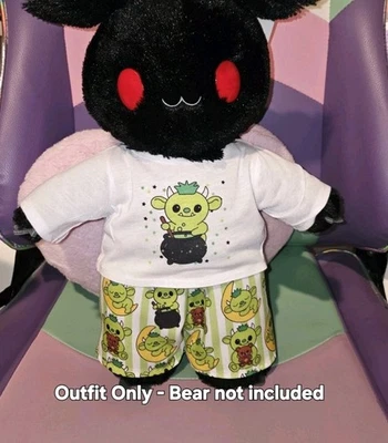*SOMENTE ROUPA* Goblin Build A Bear PJs Halloween Kawaii Sleeper Teddy - Imagem 1 de 3