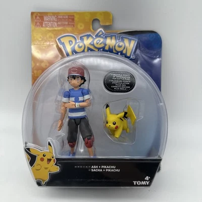 Pokemon Ash Ketchum and Pikachu Figures Tomy 2017 NEW RARE SEALED - Image 1 of 4