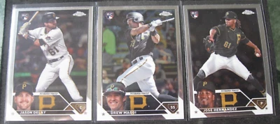 PITTSBURGH PIRATES 3-CARD RC LOT 2023 Topps Chrome Update DELAY/MAGGI/HERNANDEZ - Imagem 1 de 2
