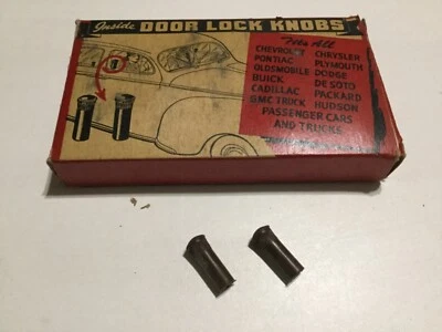 30'S 40'S 50'S DESOTO PACKARD SET OF 2 DOOR LOCK KNOBS - BOX NOT INCLUDED - Image 1 of 4